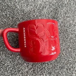 Starbucks Valentines Red Heart Ceramic Mug 3D